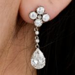 Mid 20th century diamond earrings