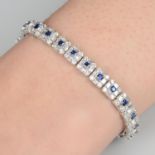 Sapphire and diamond bracelet