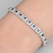 Sapphire and diamond bracelet