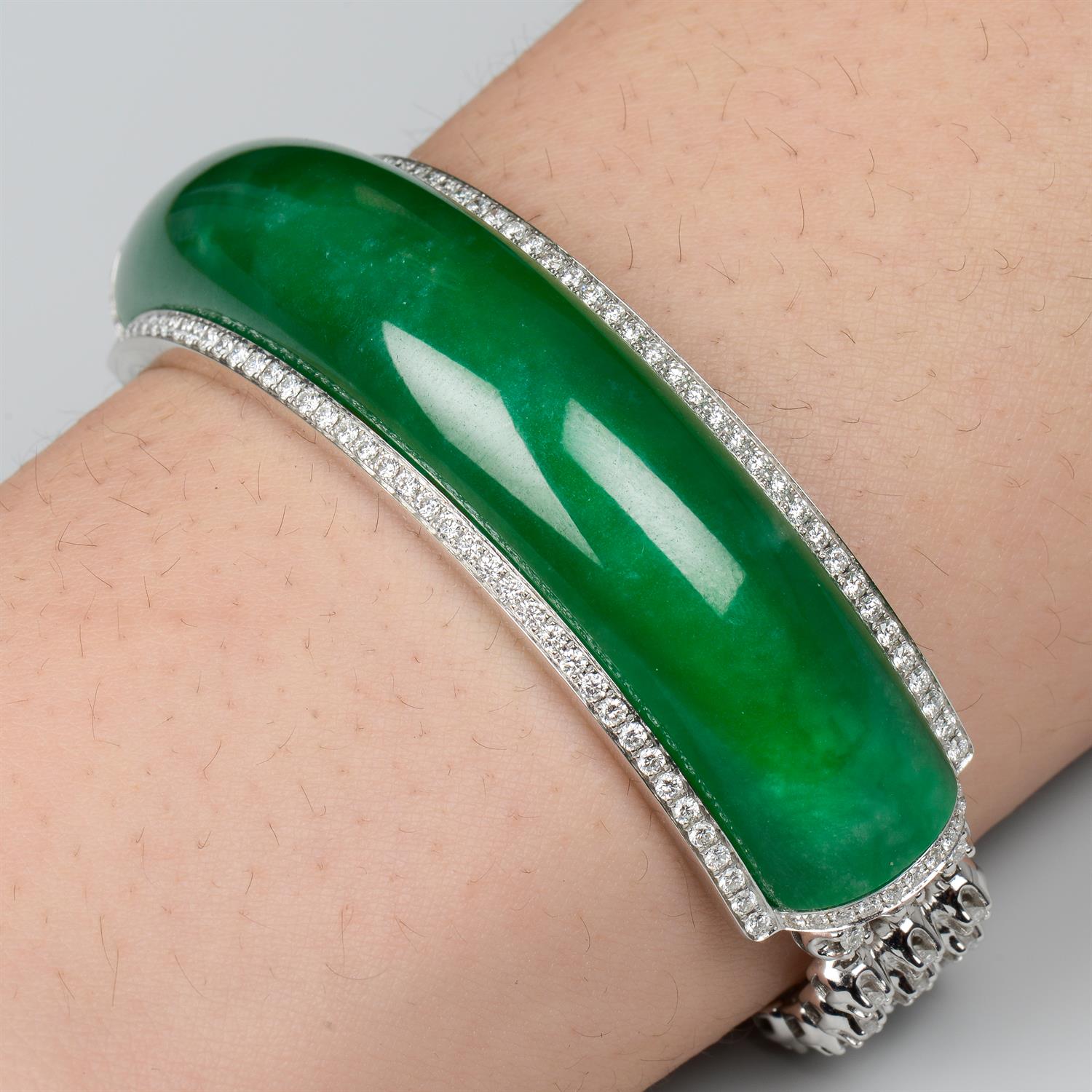 Jade and diamond bracelet, by Jadeite & Co.