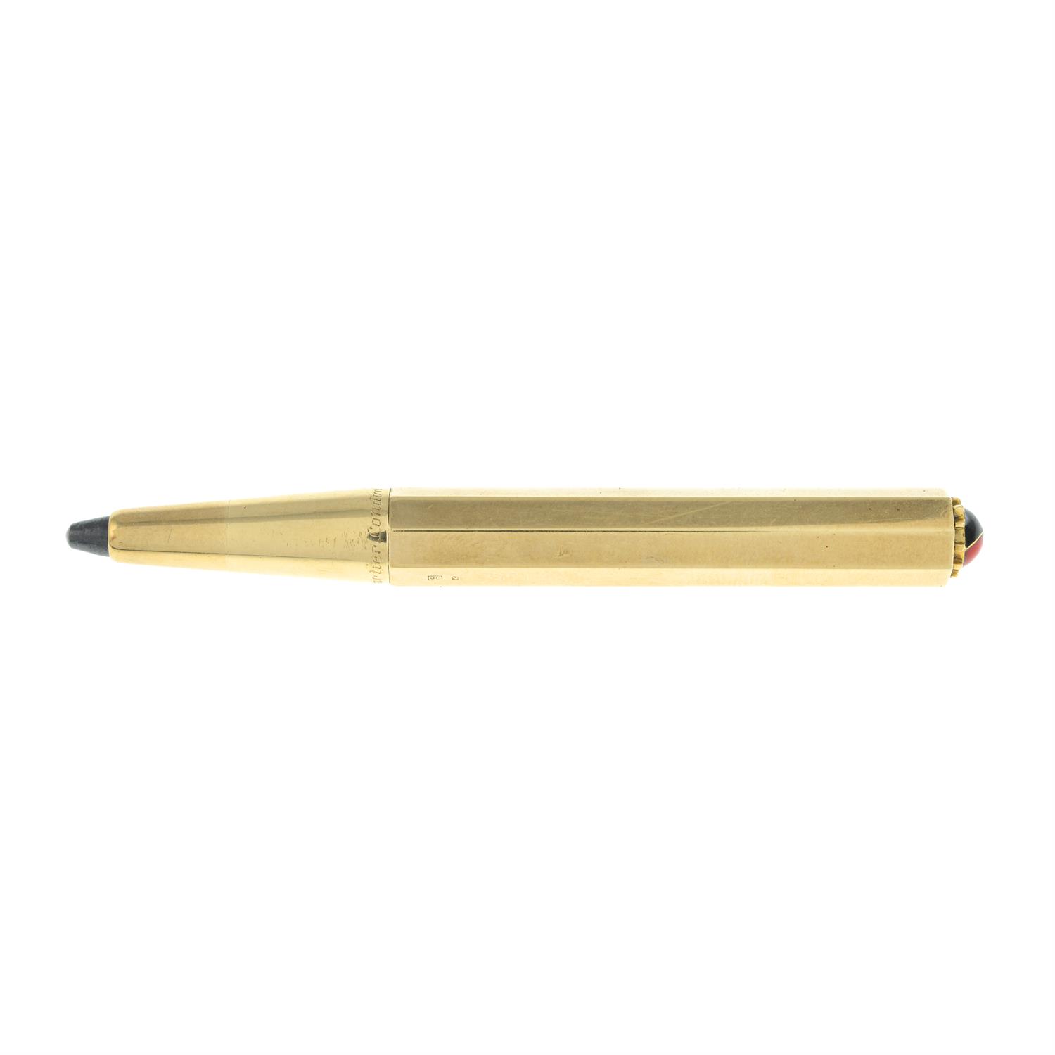 9ct gold pencil with ladybird terminal, by Cartier - Bild 2 aus 6