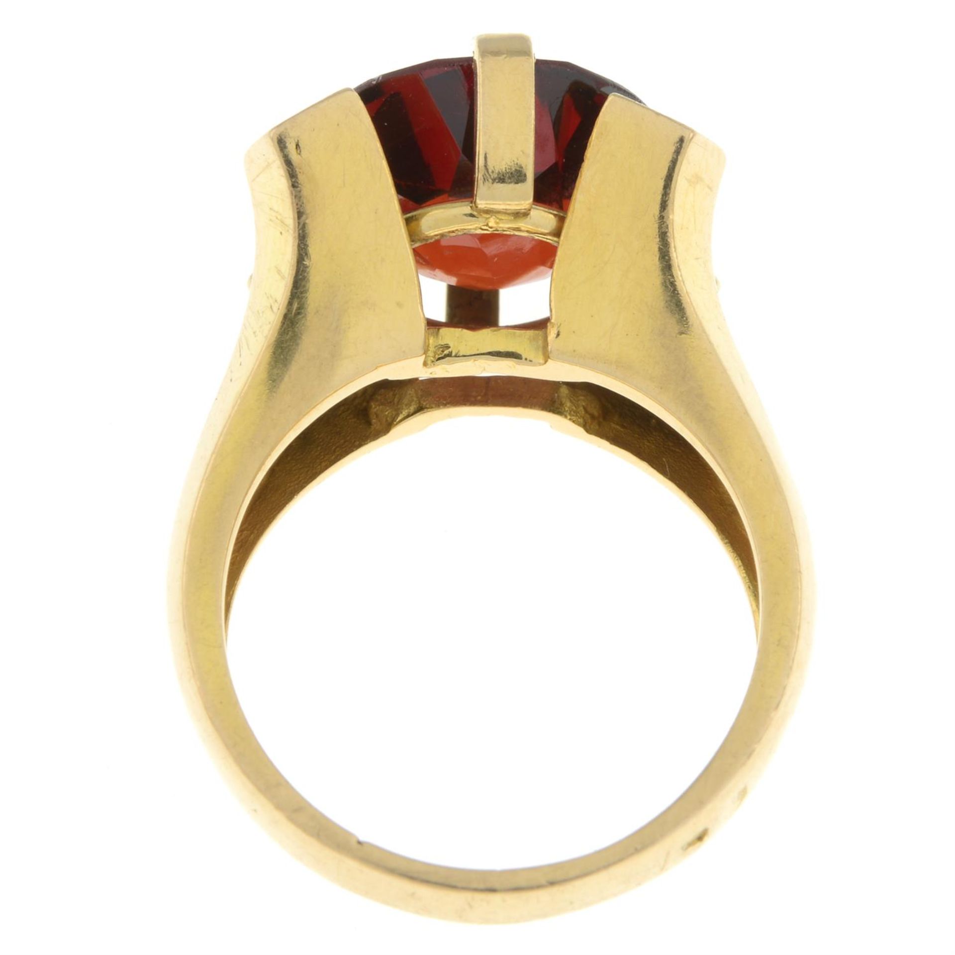 Mid 20th century 18ct gold citrine ring - Image 3 of 5