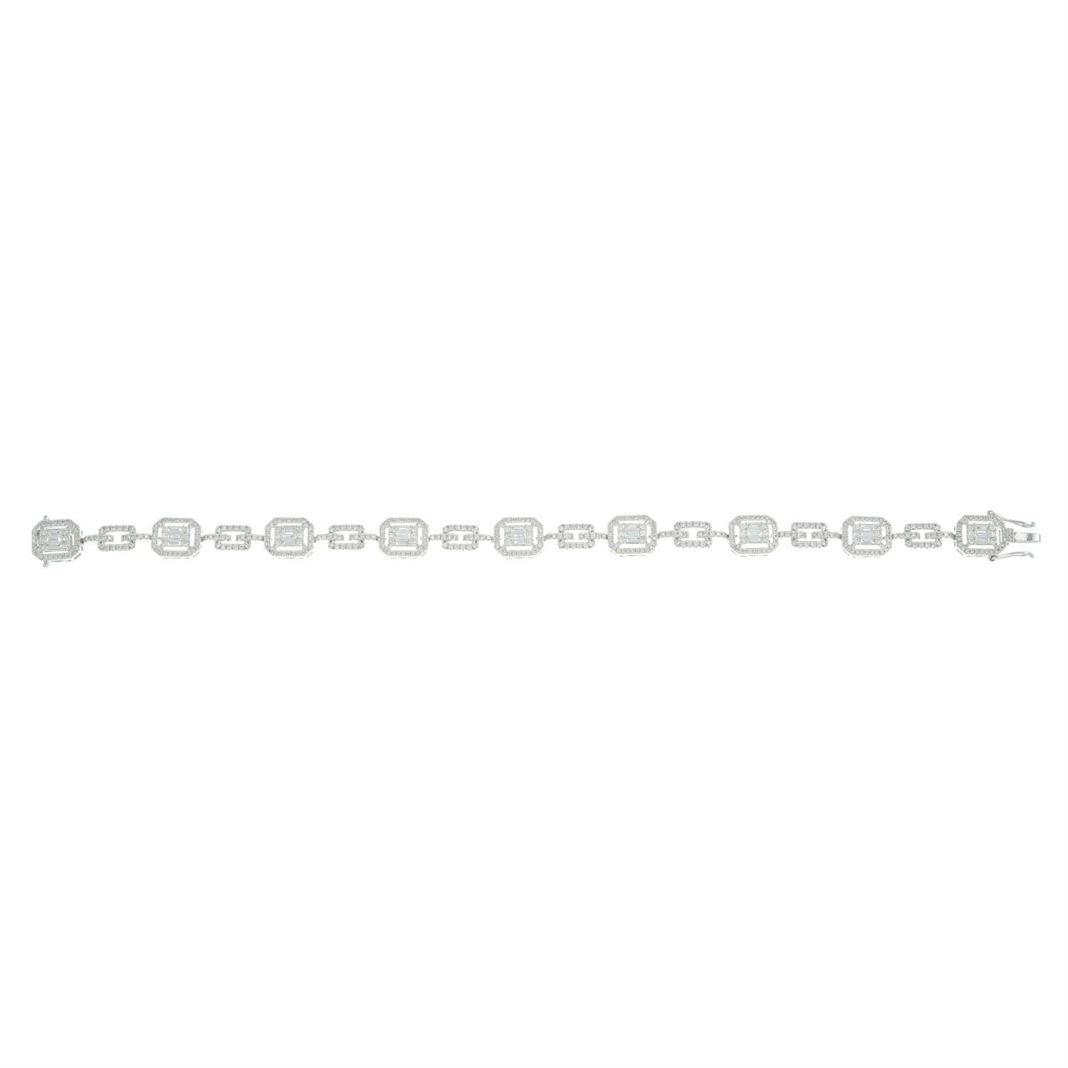 18ct gold diamond bracelet - Image 2 of 4