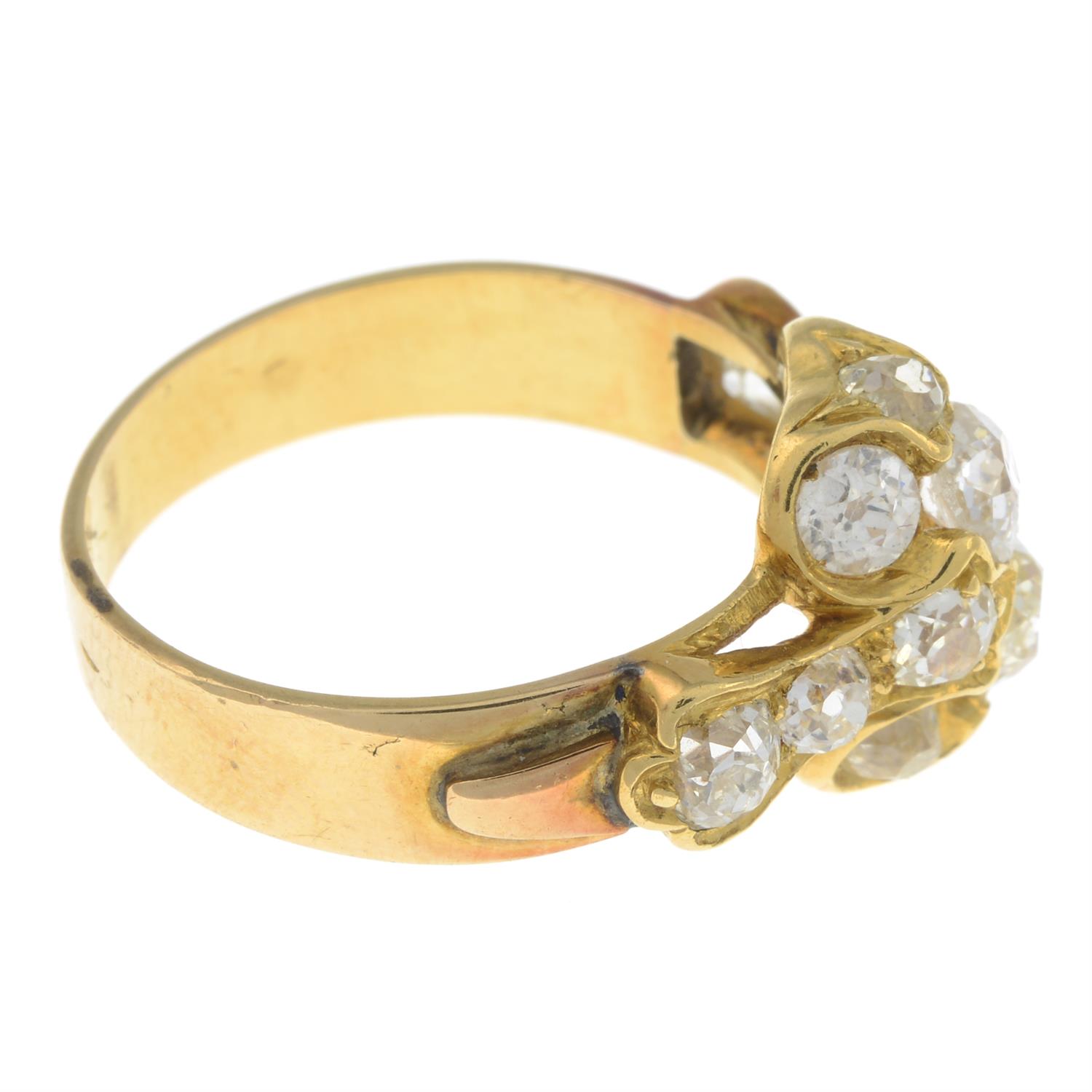 Late 19th century 18ct gold diamond ring - Image 5 of 6