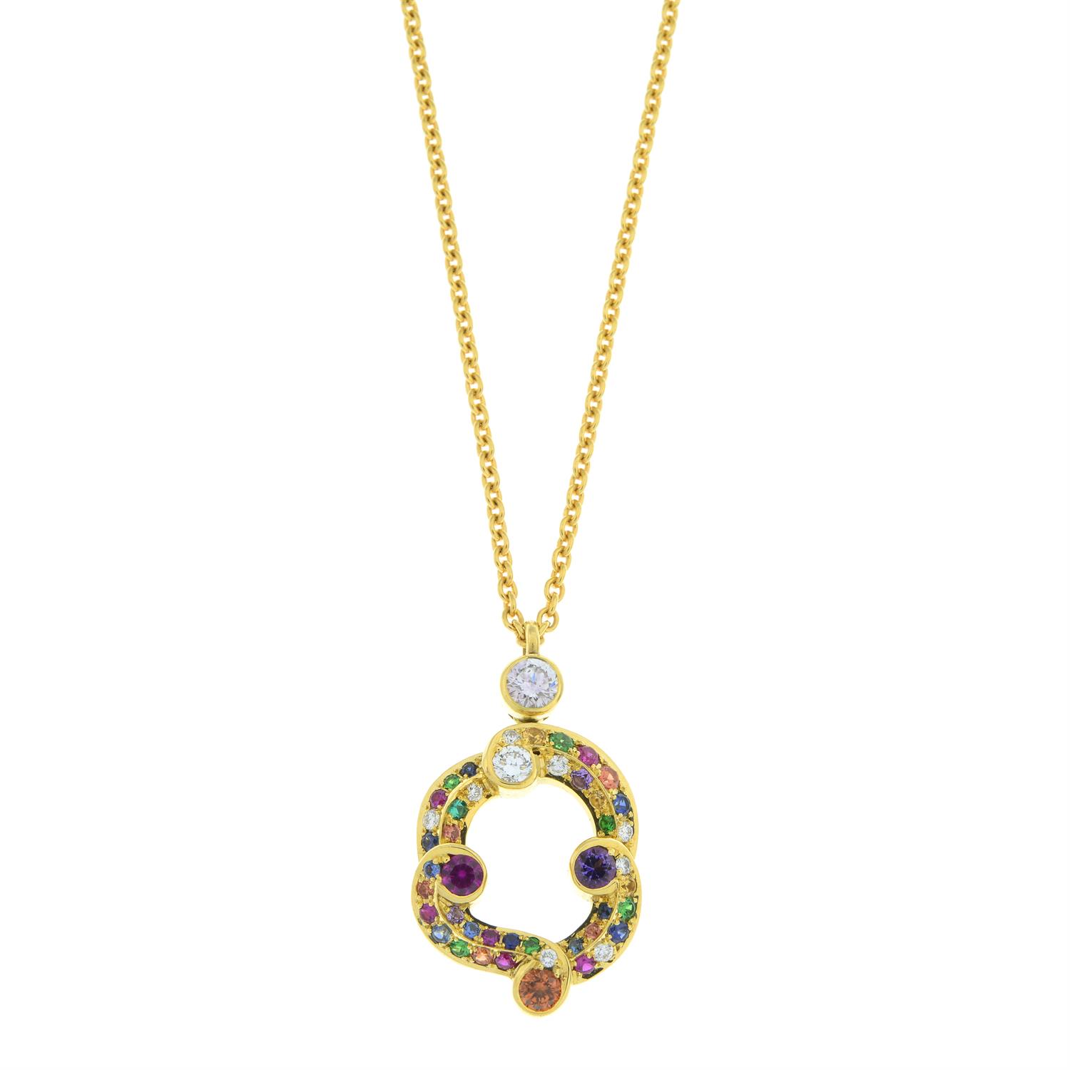 18ct gold gem 'Rococo' necklace, by Fabergé - Image 2 of 6