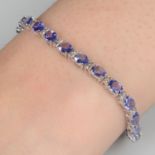 Tanzanite and diamond bracelet