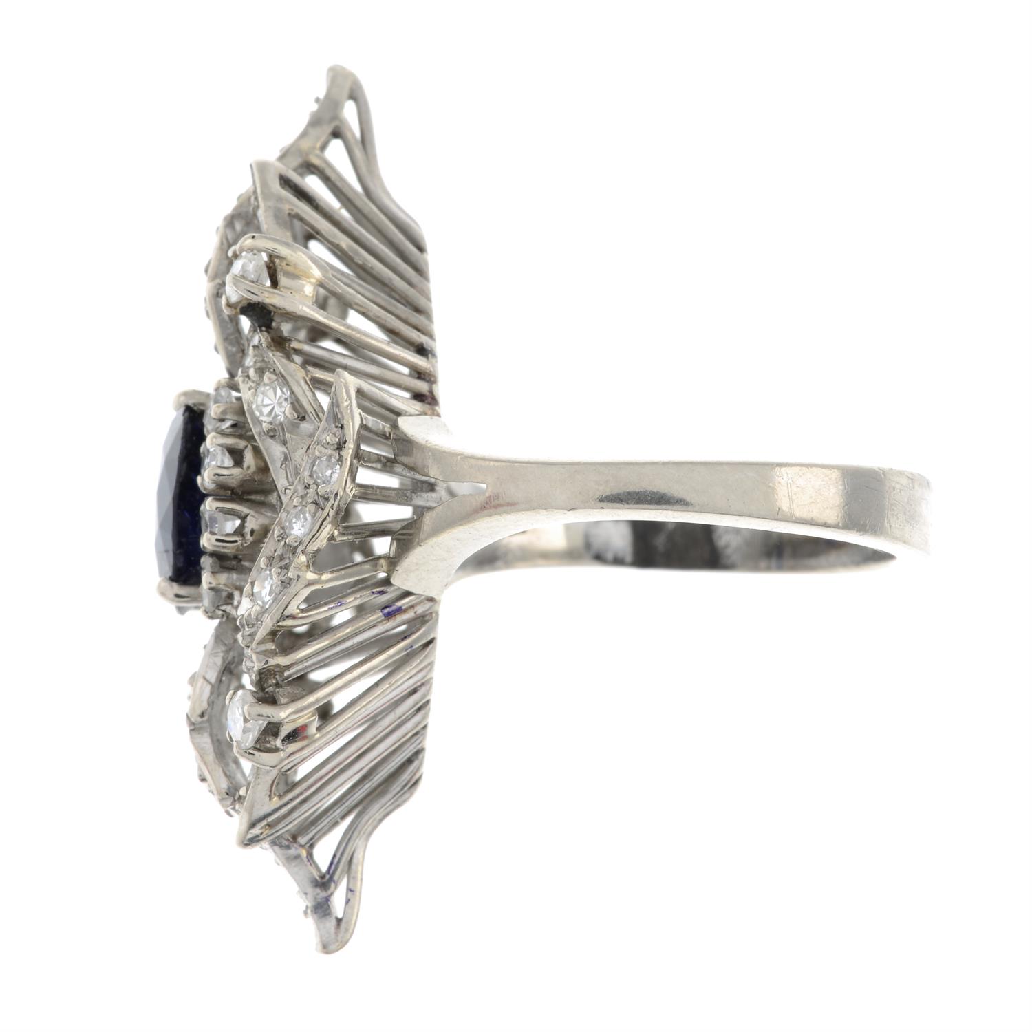 Mid 20th century sapphire and diamond ring - Image 4 of 5