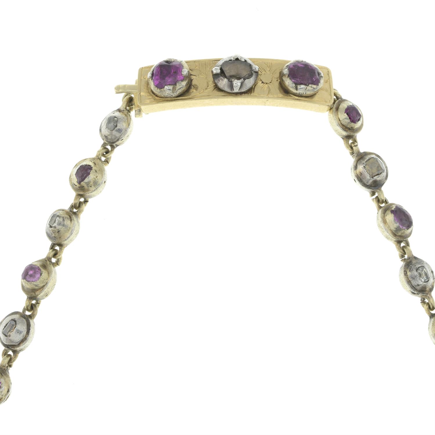 Ruby, pink sapphire and diamond necklace - Image 4 of 7