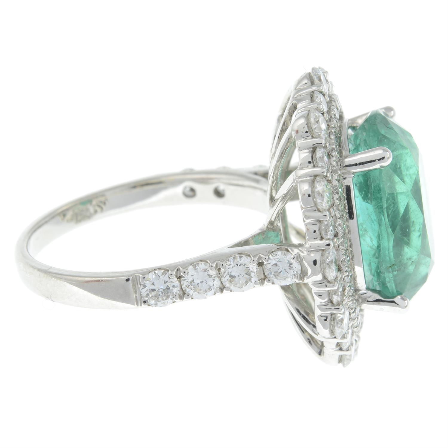 Emerald and diamond ring - Bild 5 aus 6