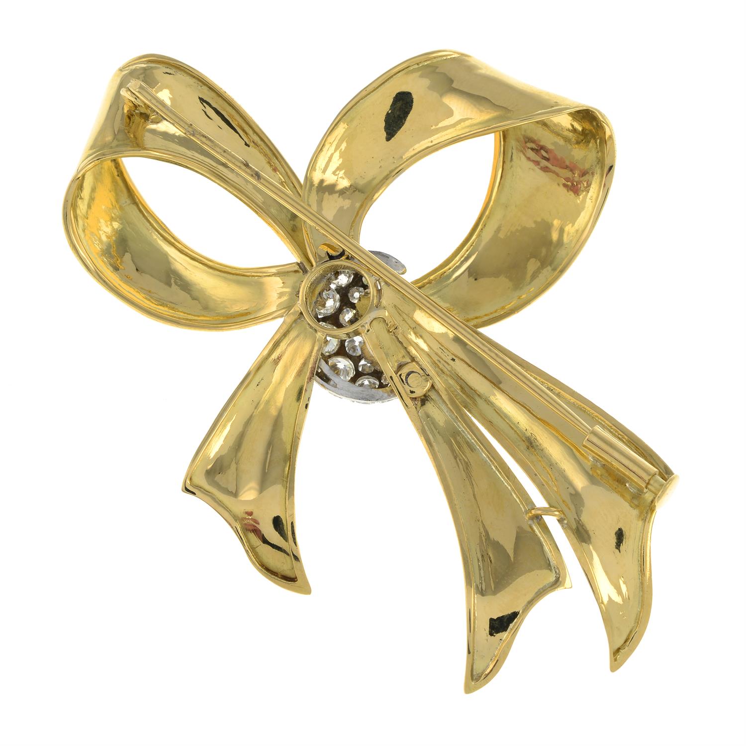 Diamond bow brooch - Image 3 of 4