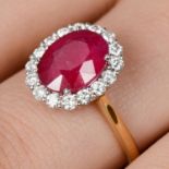 18ct gold ruby and diamond ring