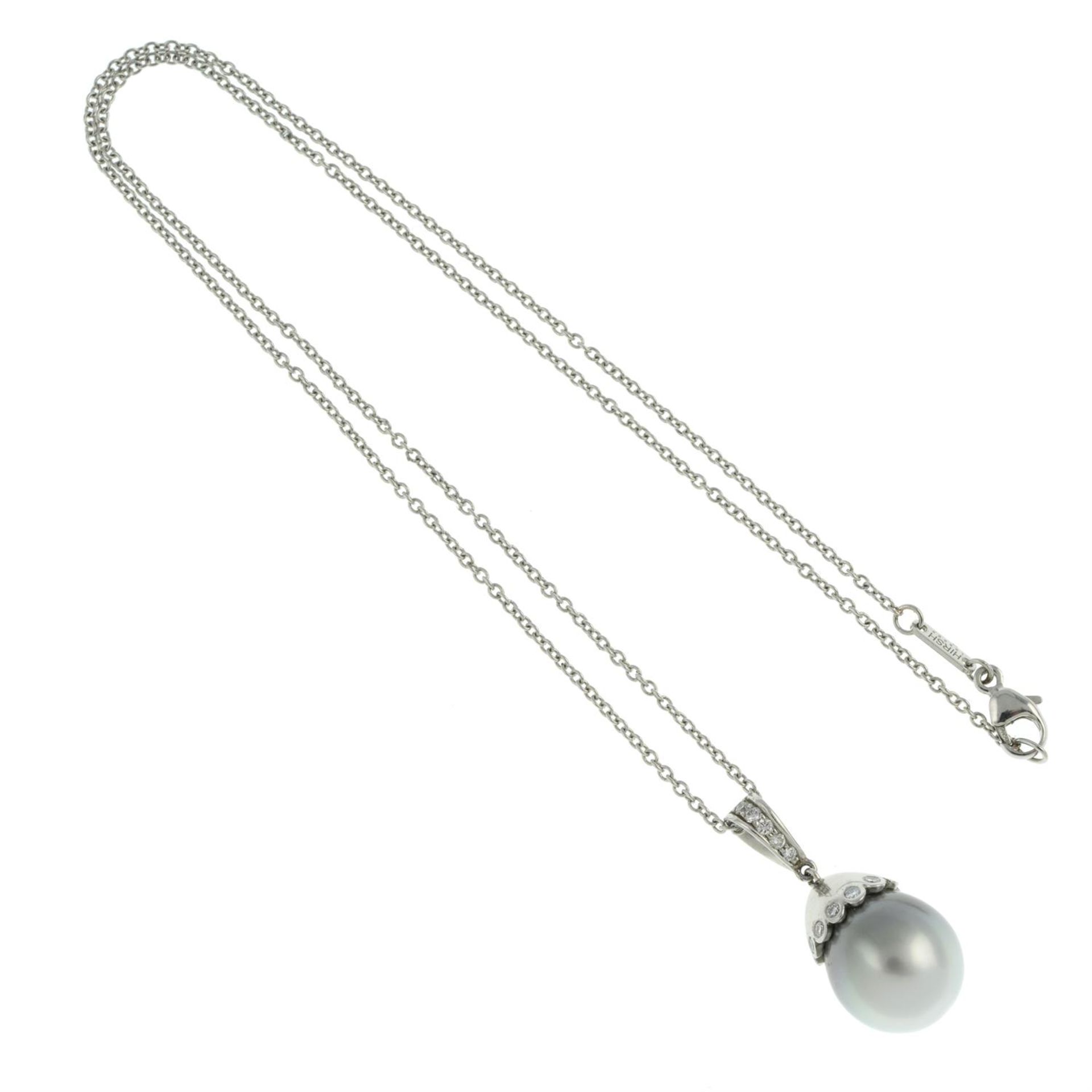 'Tahitian' cultured pearl and diamond pendant - Image 4 of 5