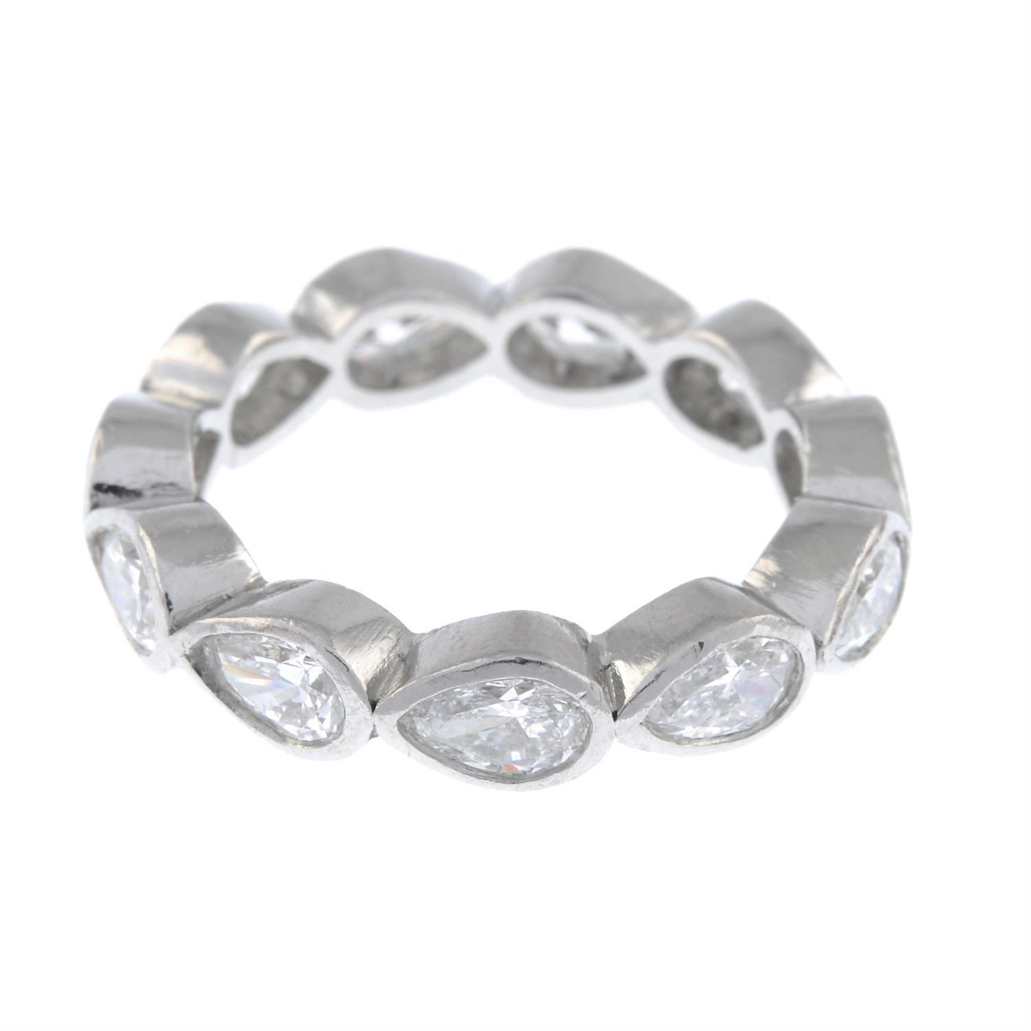 Pear-shape diamond full eternity ring - Image 3 of 7