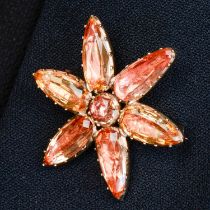 Georgian gold foil back topaz brooch