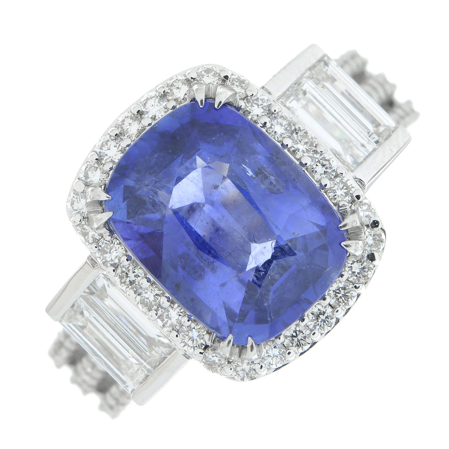 Sapphire and diamond ring - Bild 2 aus 5