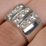 18ct gold diamond ring, by Ritz