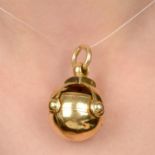 Victorian gold, agate compass, locket and seal fob