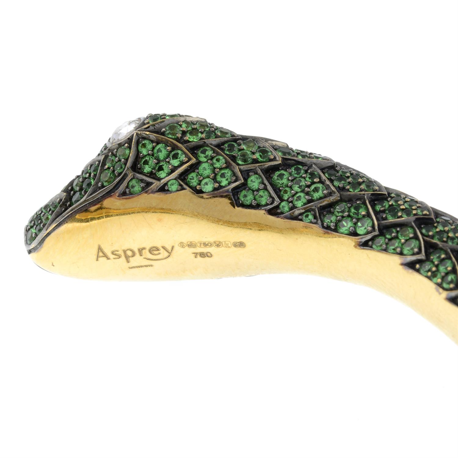 18ct gold gem 'Protector' snake bangle, by Asprey - Image 5 of 6