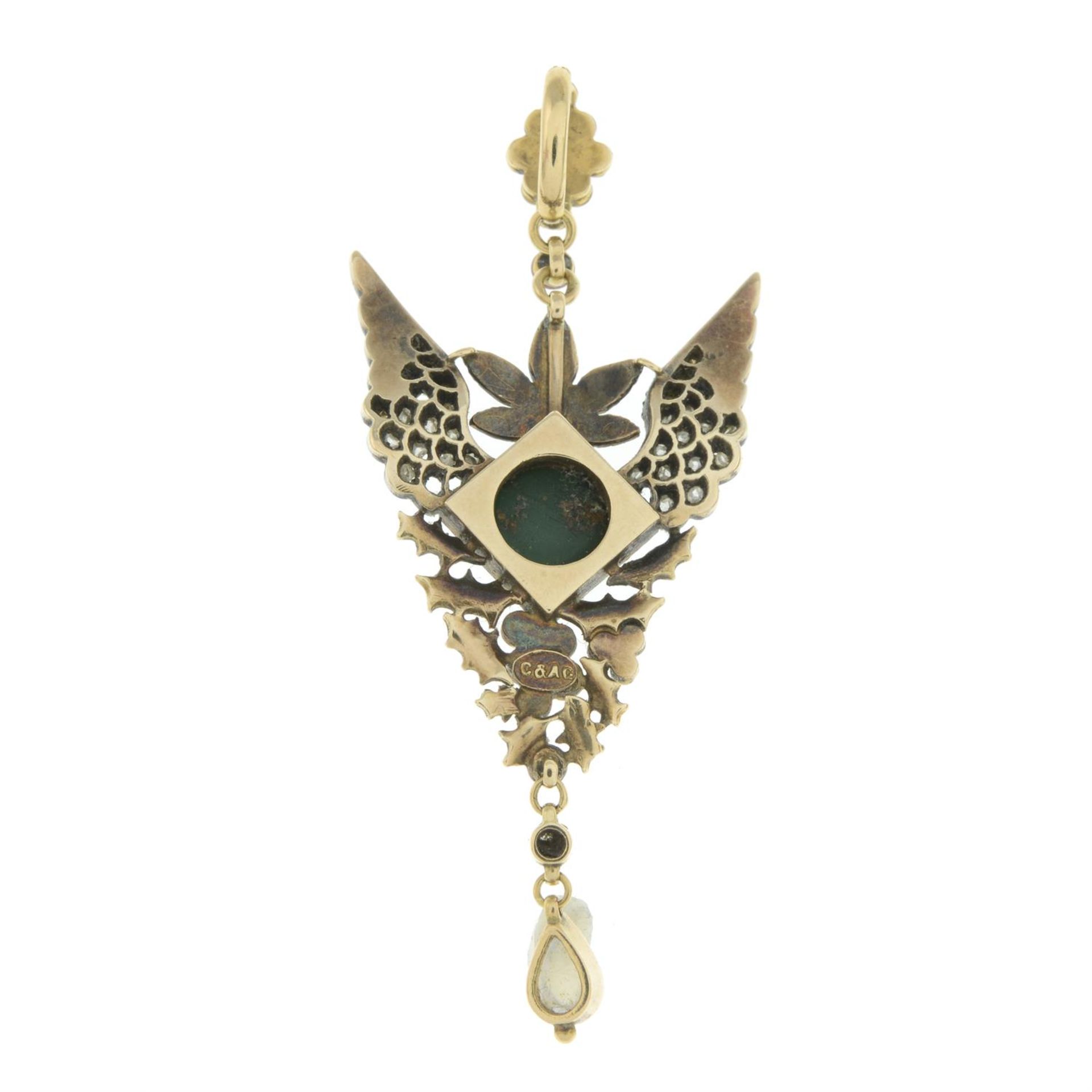 Enamel and gem pendant, by Carlo & Arthur Giuliano - Image 3 of 4