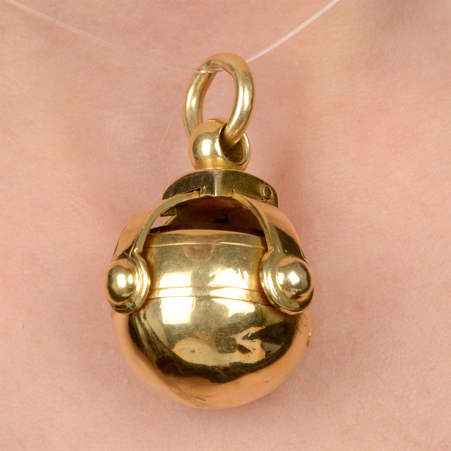 Victorian gold, agate compass, locket and seal fob - Bild 6 aus 6