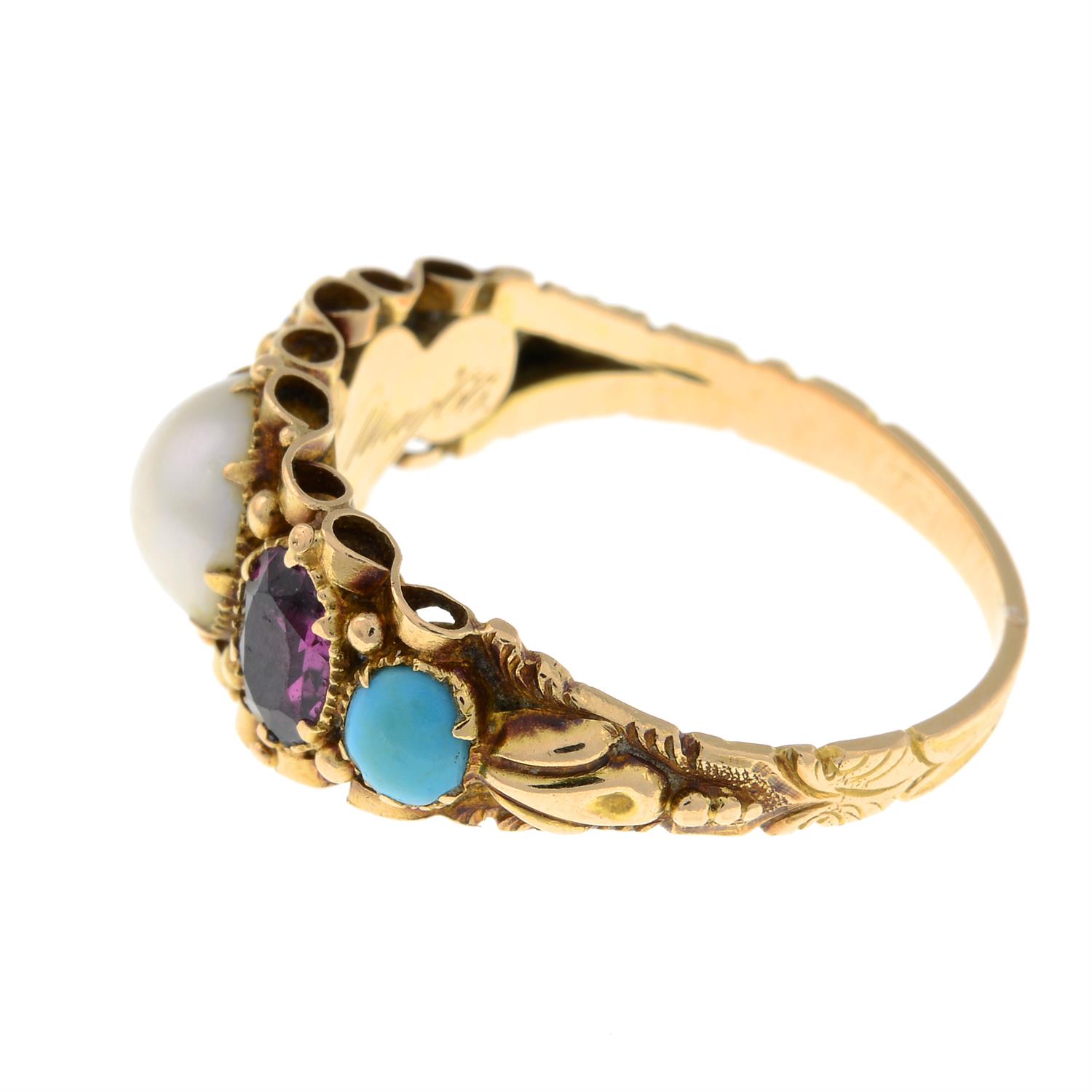 Victorian 18ct gold gem ring - Image 4 of 7