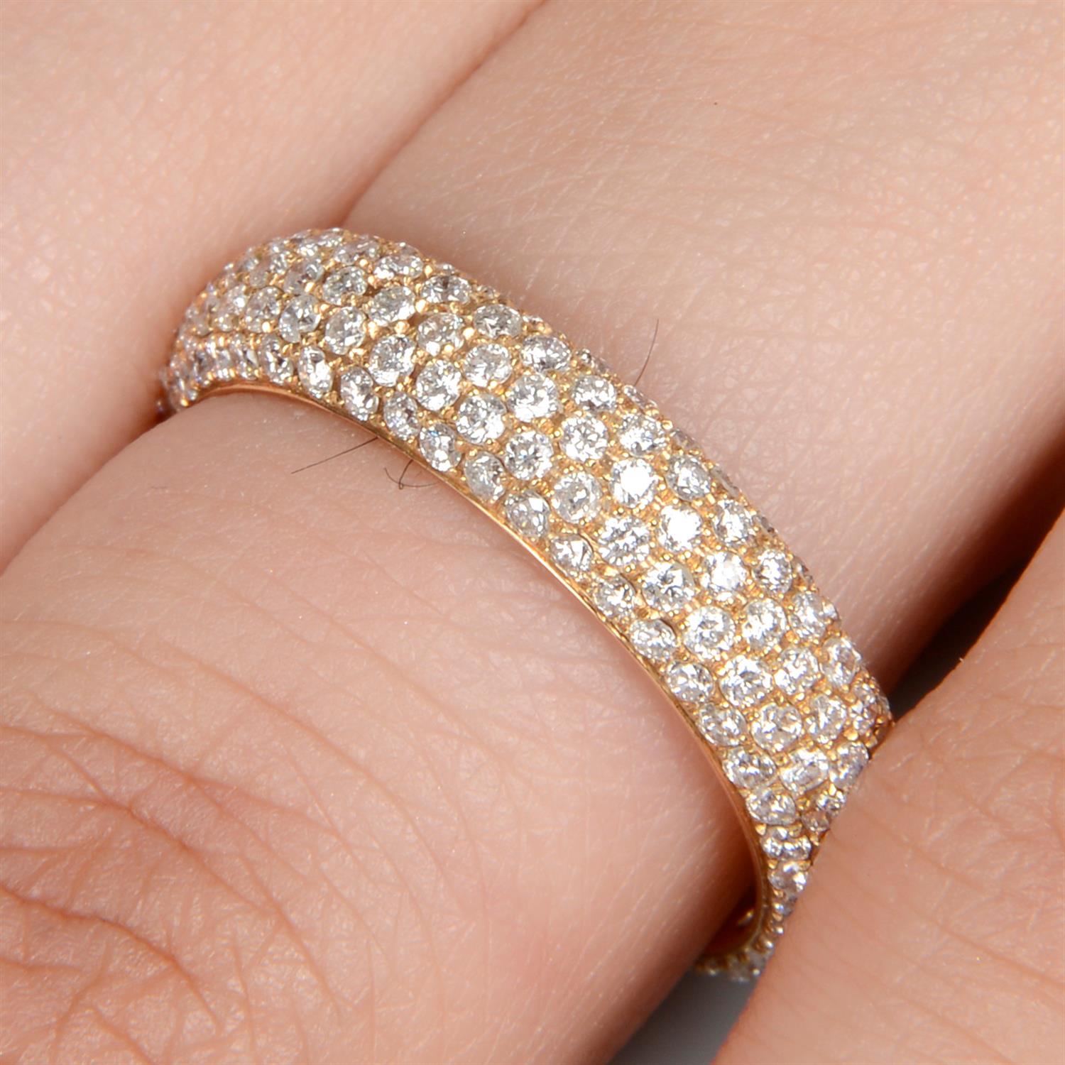 18ct gold diamond band ring