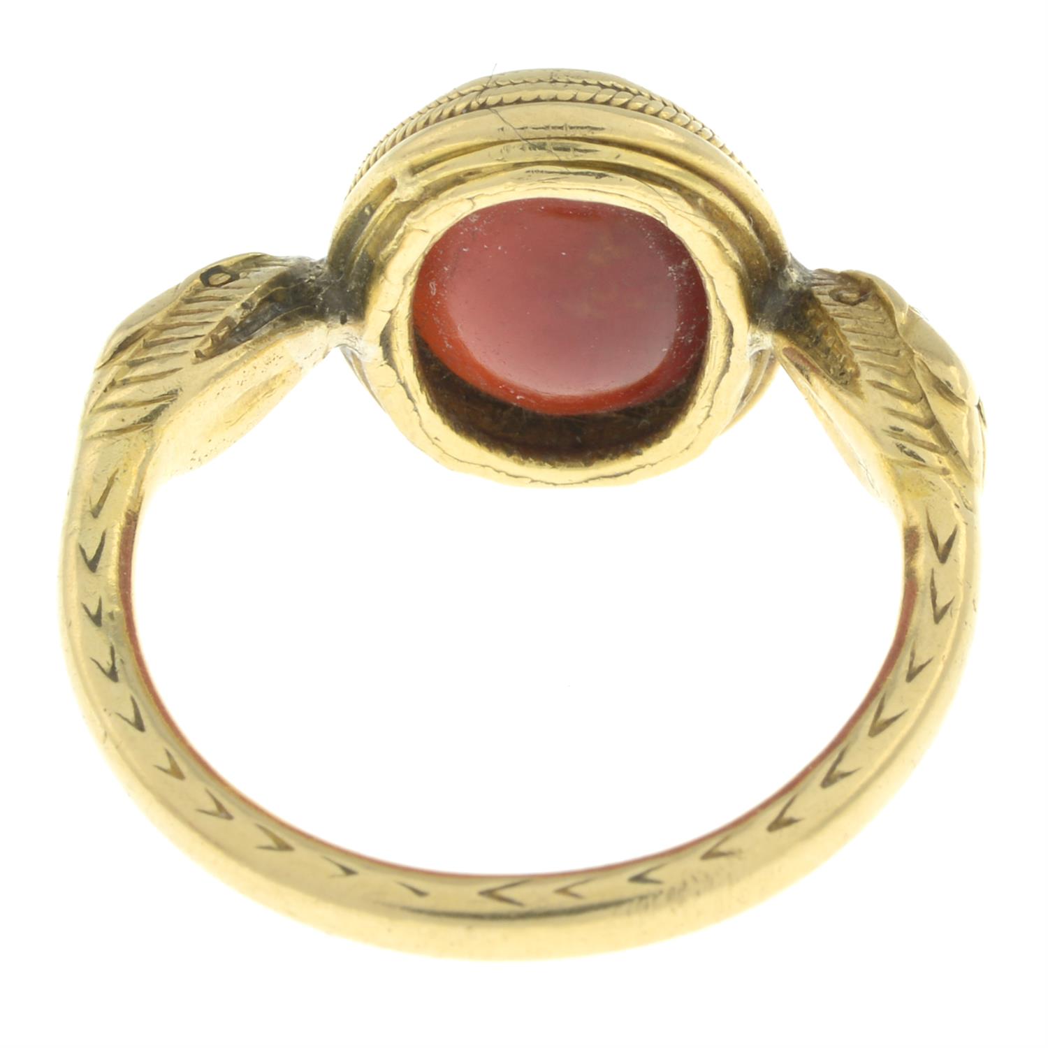 Probably Roman intaglio carnelian ring - Image 3 of 8
