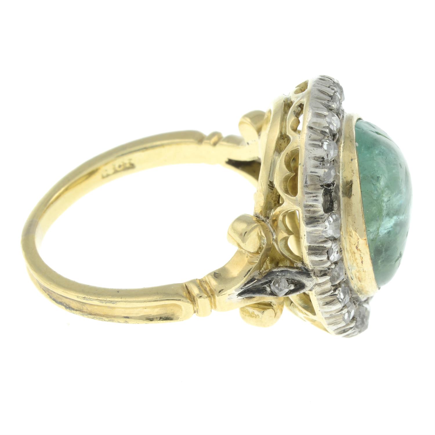 Emerald and rose cut diamond ring - Image 5 of 6