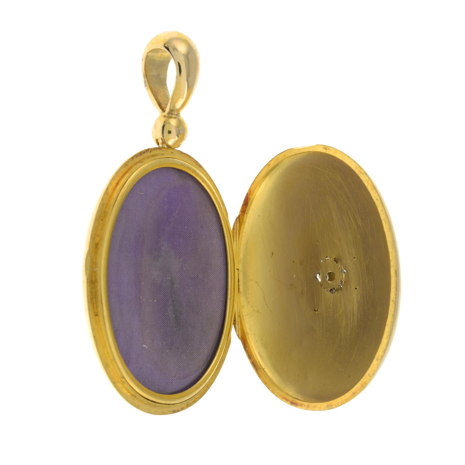 Victorian gold diamond locket pendant - Image 4 of 4