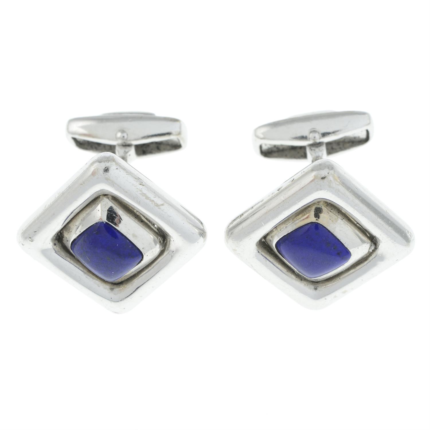 Diamond and lapis lazuli cufflinks, Chopard - Image 4 of 5