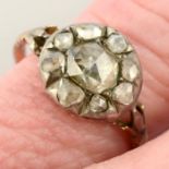 Georgian rose-cut diamond cluster ring