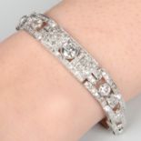 Art Deco platinum diamond bracelet