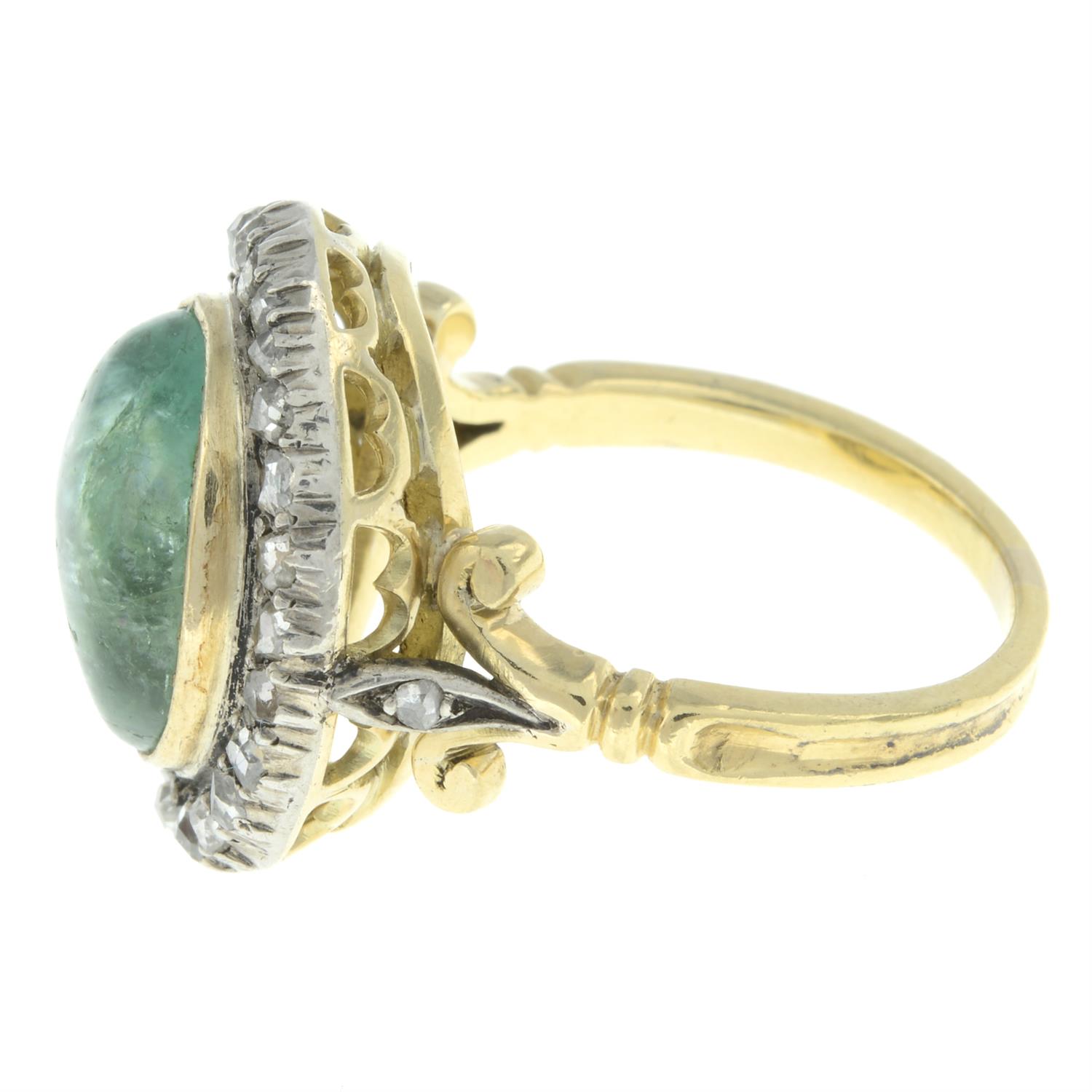 Emerald and rose cut diamond ring - Image 4 of 6