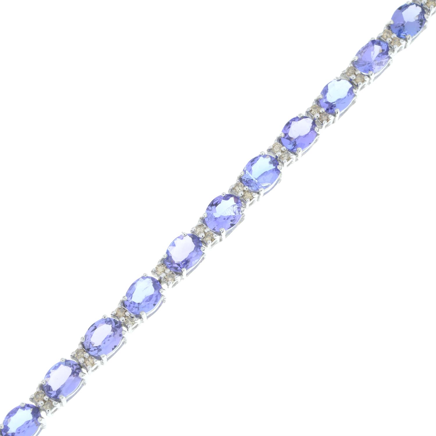 Tanzanite and diamond bracelet - Image 4 of 4