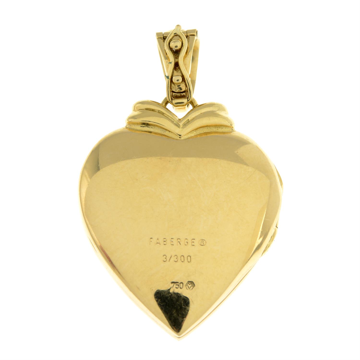 Diamond and enamel heart locket, by Fabergé - Bild 3 aus 6