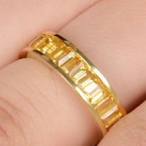 18ct gold yellow sapphire full eternity ring, by Hirsh
