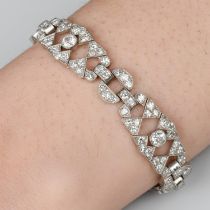 Art Deco platinum diamond bracelet