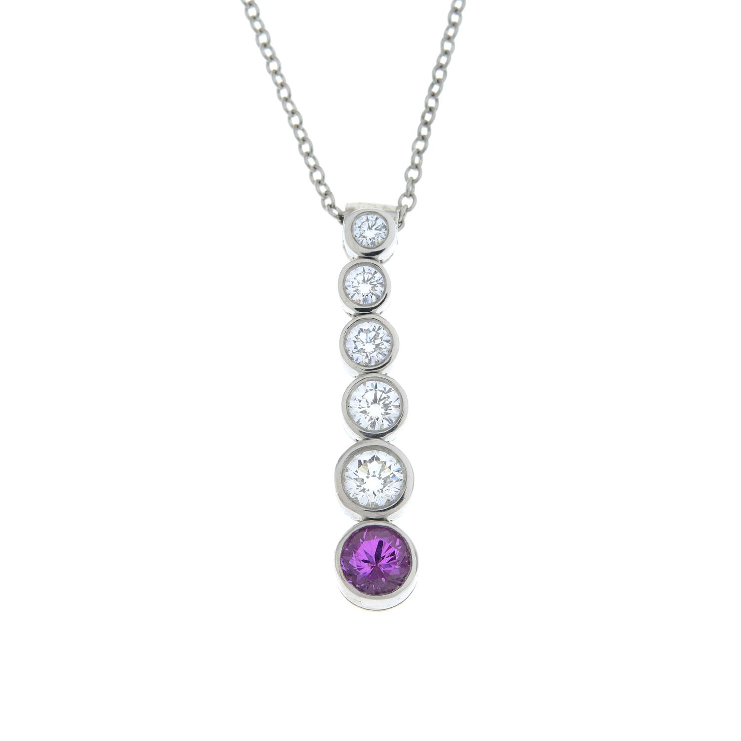 Diamond and gem 'Jazz' pendant, by Tiffany & Co. - Image 2 of 4