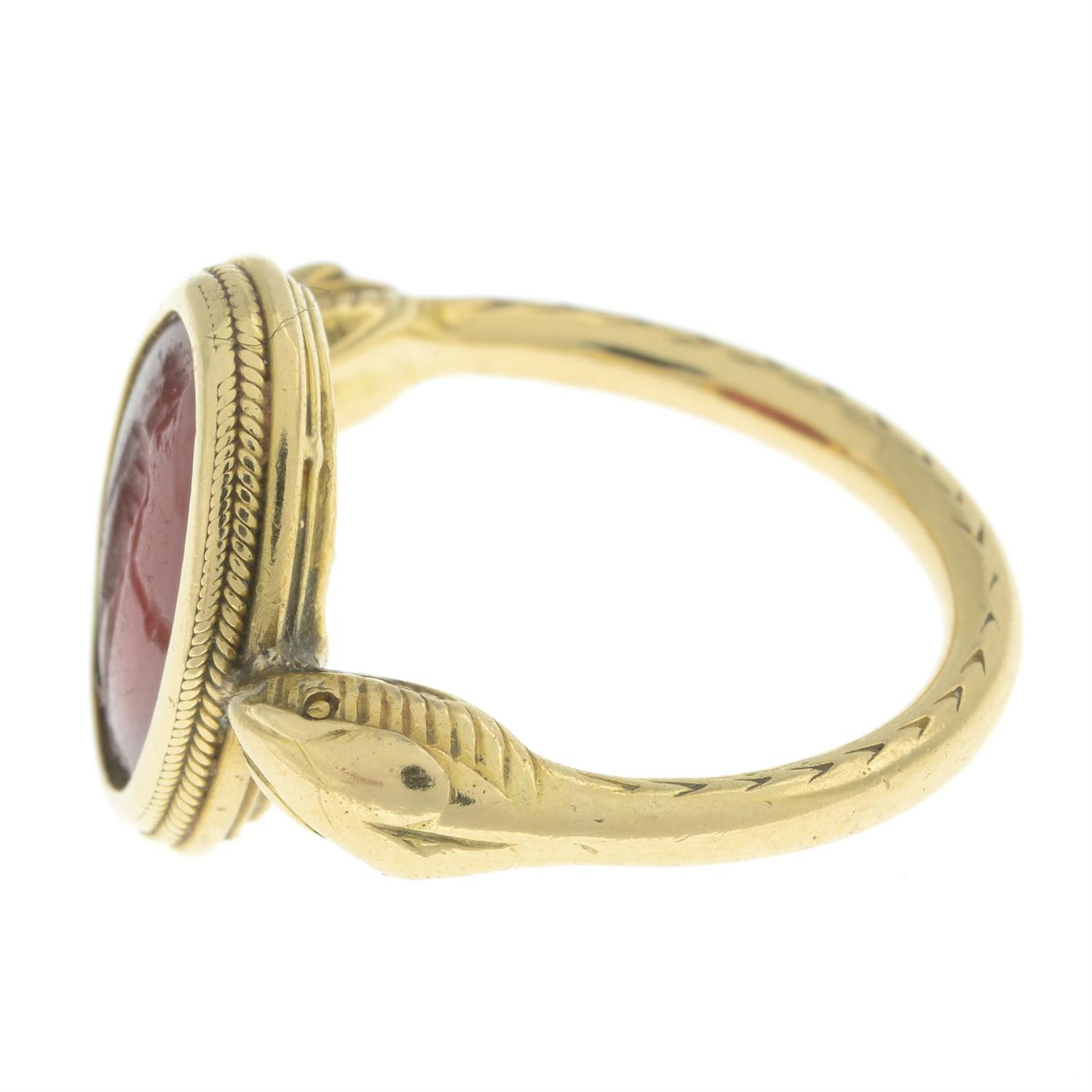 Probably Roman intaglio carnelian ring - Image 4 of 8