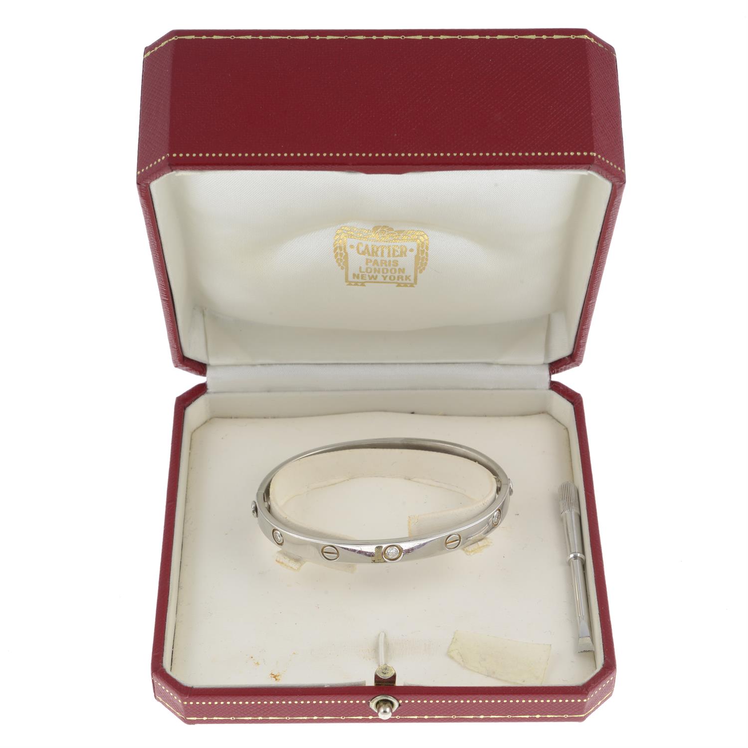 18ct gold diamond 'Love' bangle, by Cartier - Image 5 of 6