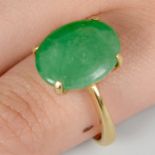 Jade single-stone ring