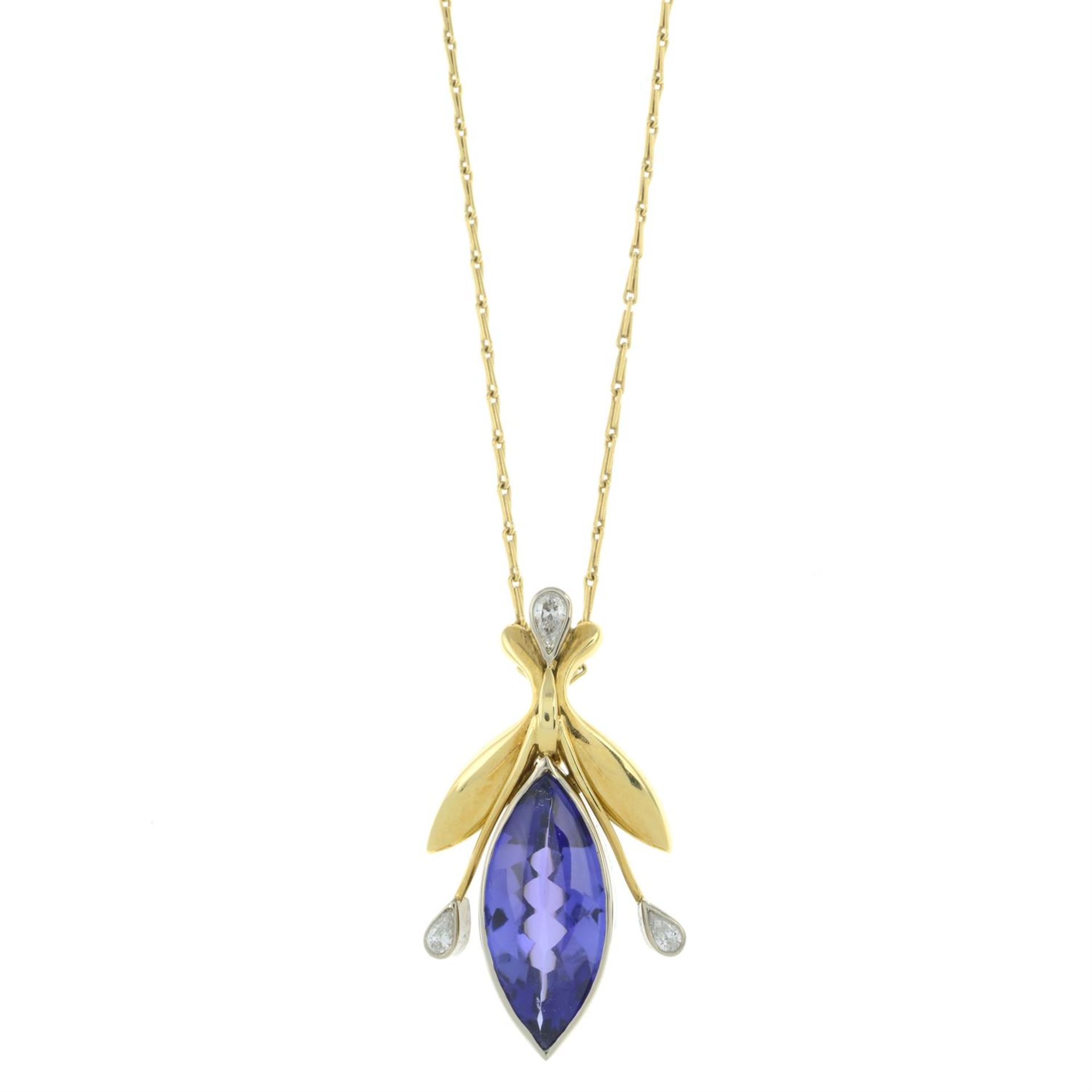 Tanzanite and diamond pendant, by Catherine Best - Image 3 of 6