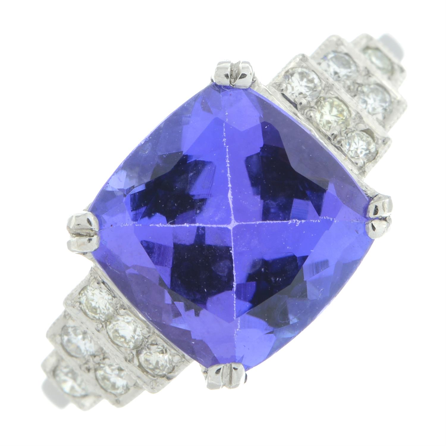 Tanzanite and diamond ring - Bild 2 aus 5