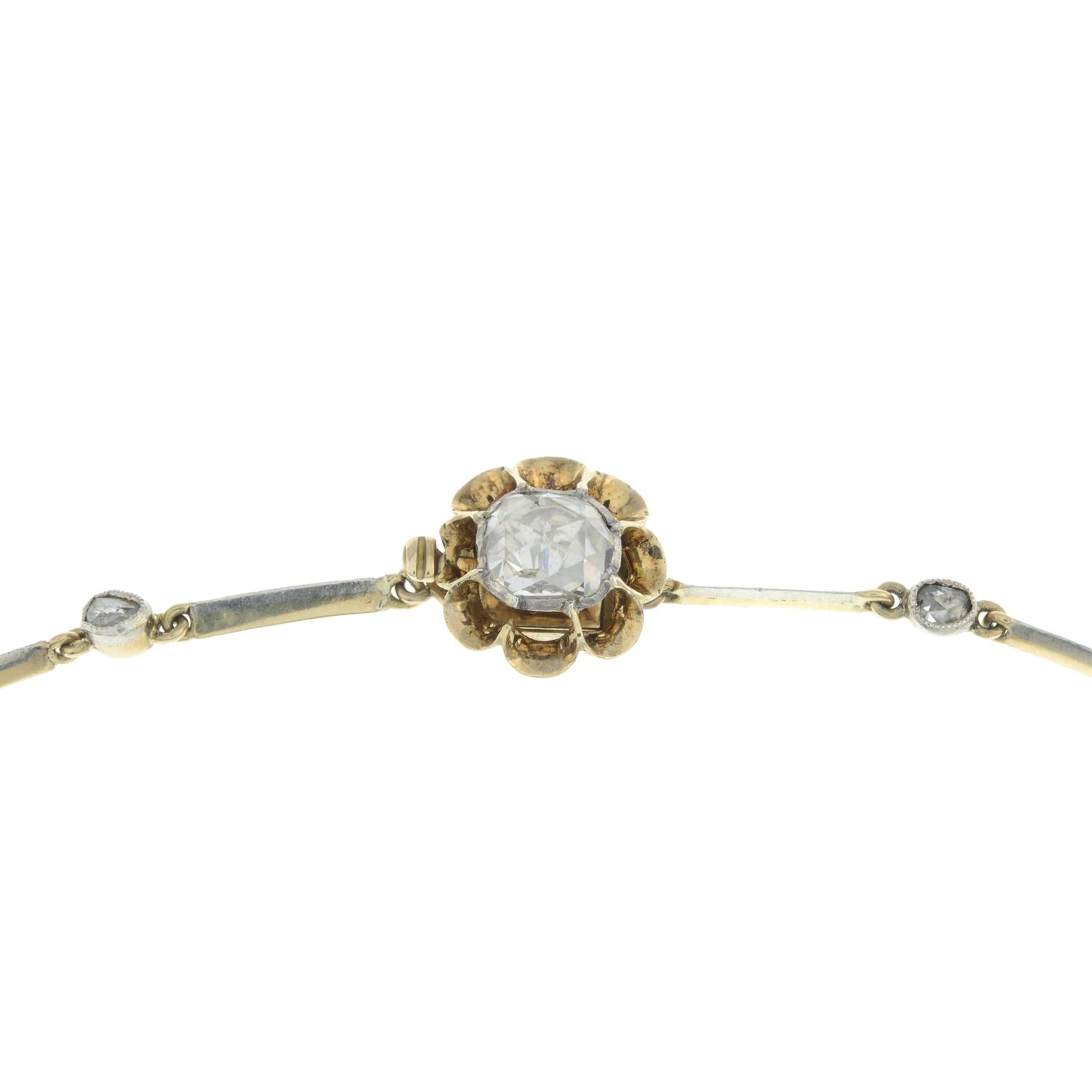 Victorian silver and 15ct gold diamond necklace - Bild 4 aus 6