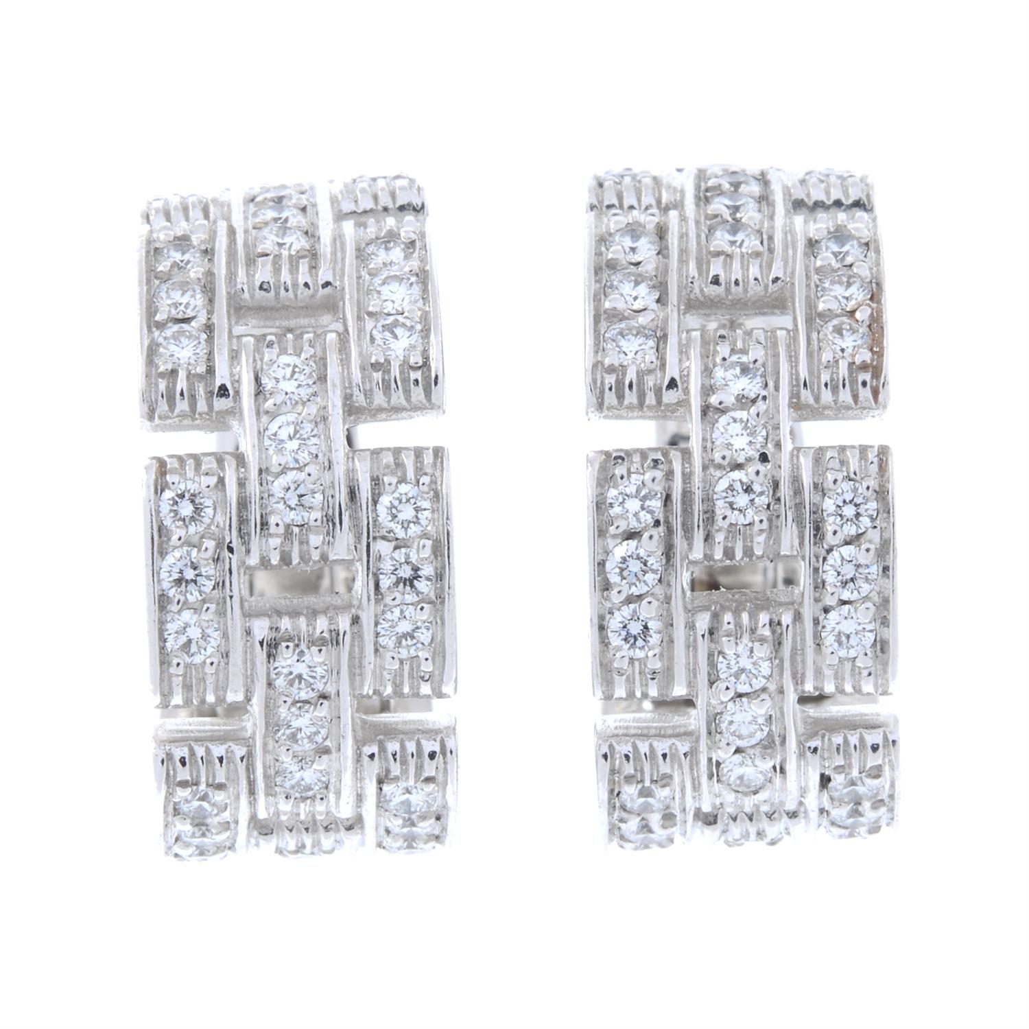 Diamond 'Maillon Panthère' earrings, by Cartier - Image 2 of 3