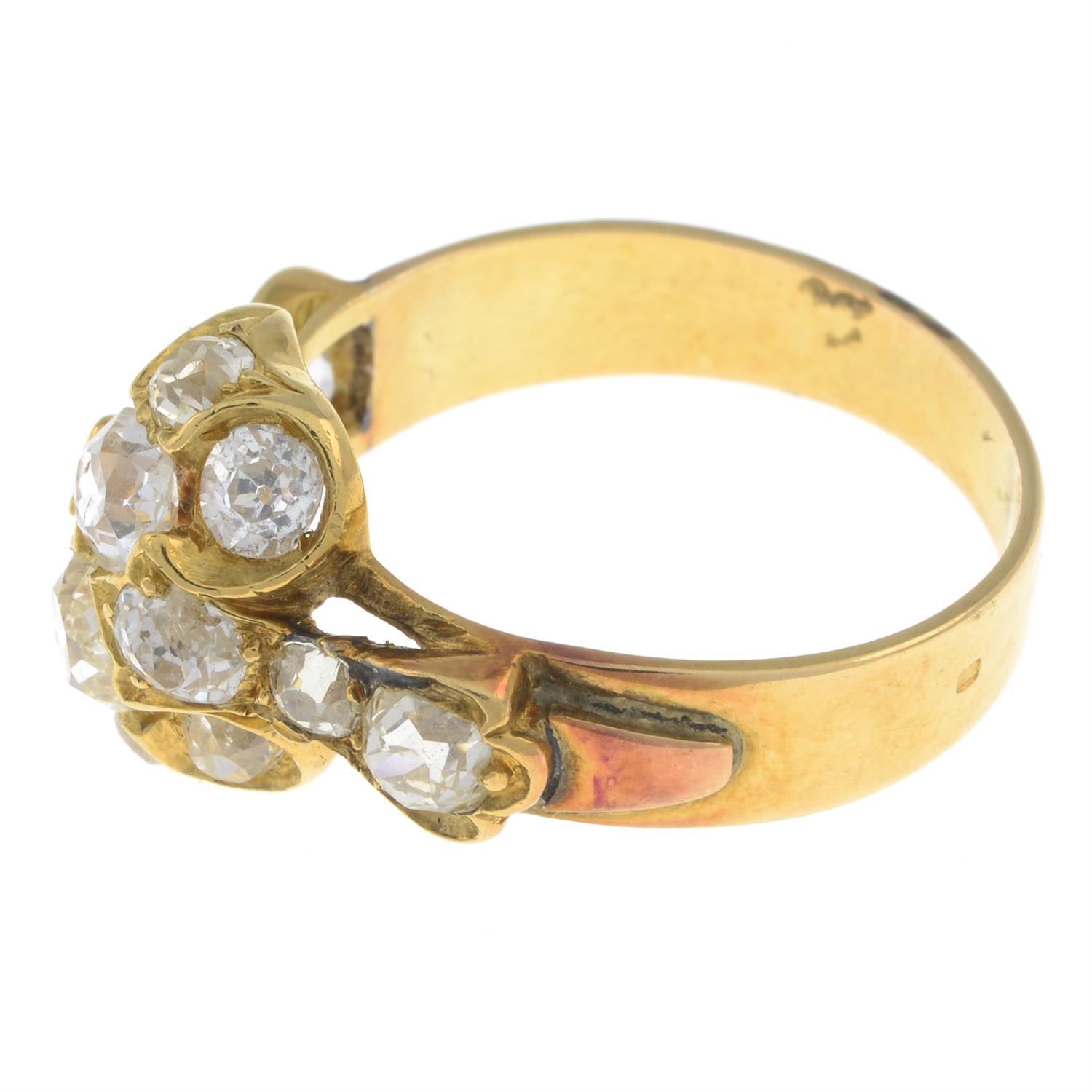 Late 19th century 18ct gold diamond ring - Image 4 of 6