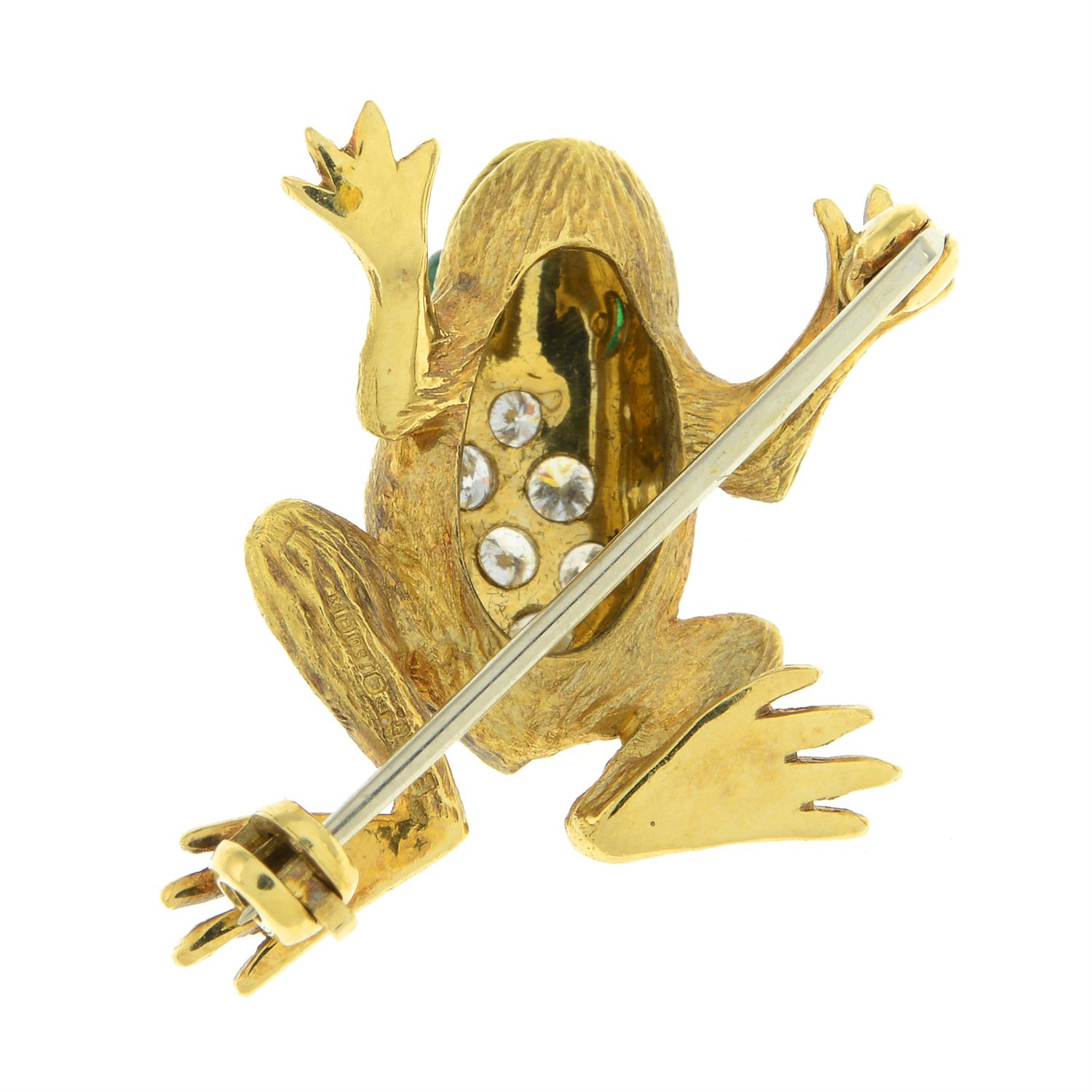 18ct gold diamond frog brooch, by E. Wolfe & Co. - Image 3 of 5