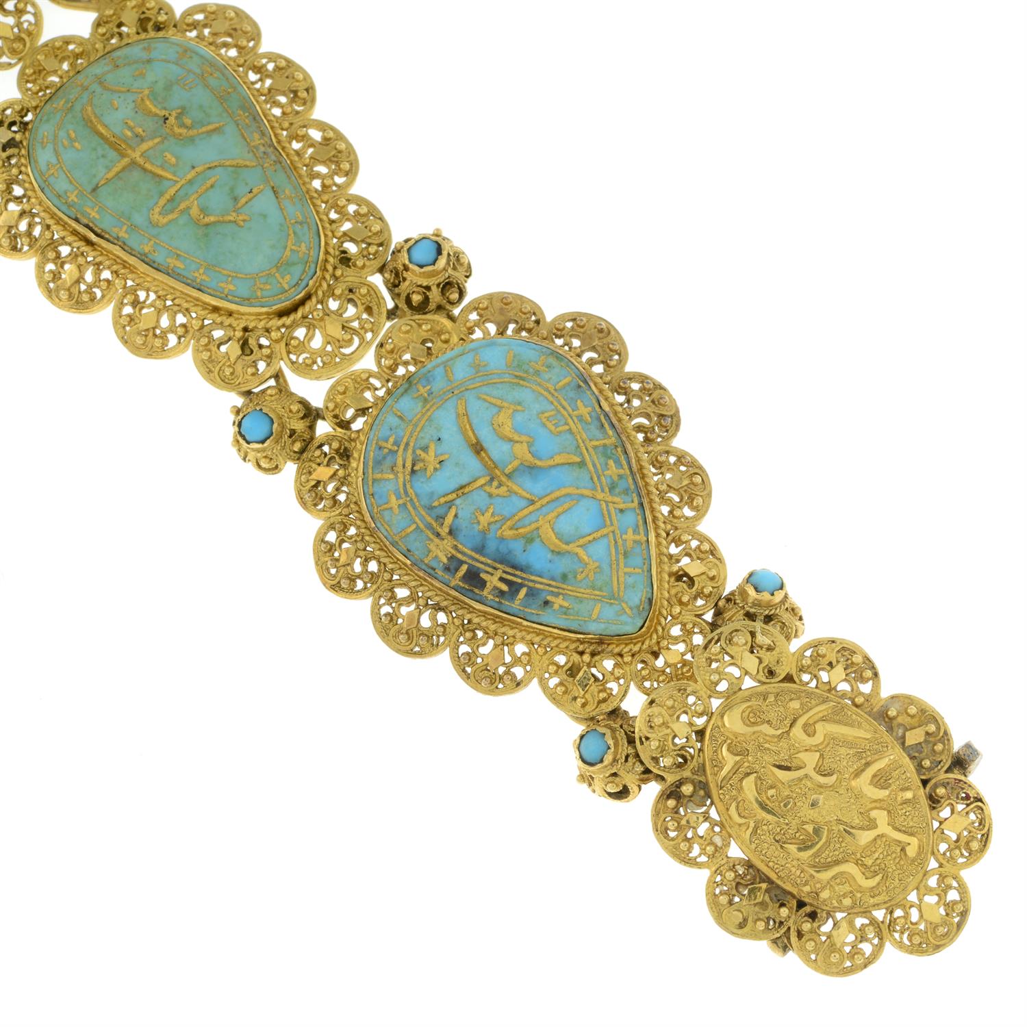 Carved turquoise bracelet - Image 4 of 5