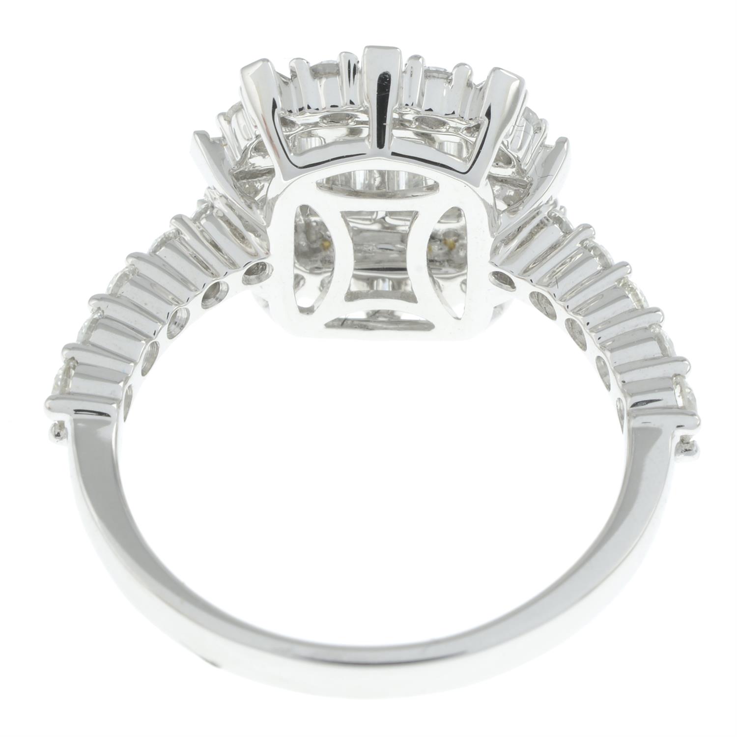 Diamond cluster ring - Image 3 of 6
