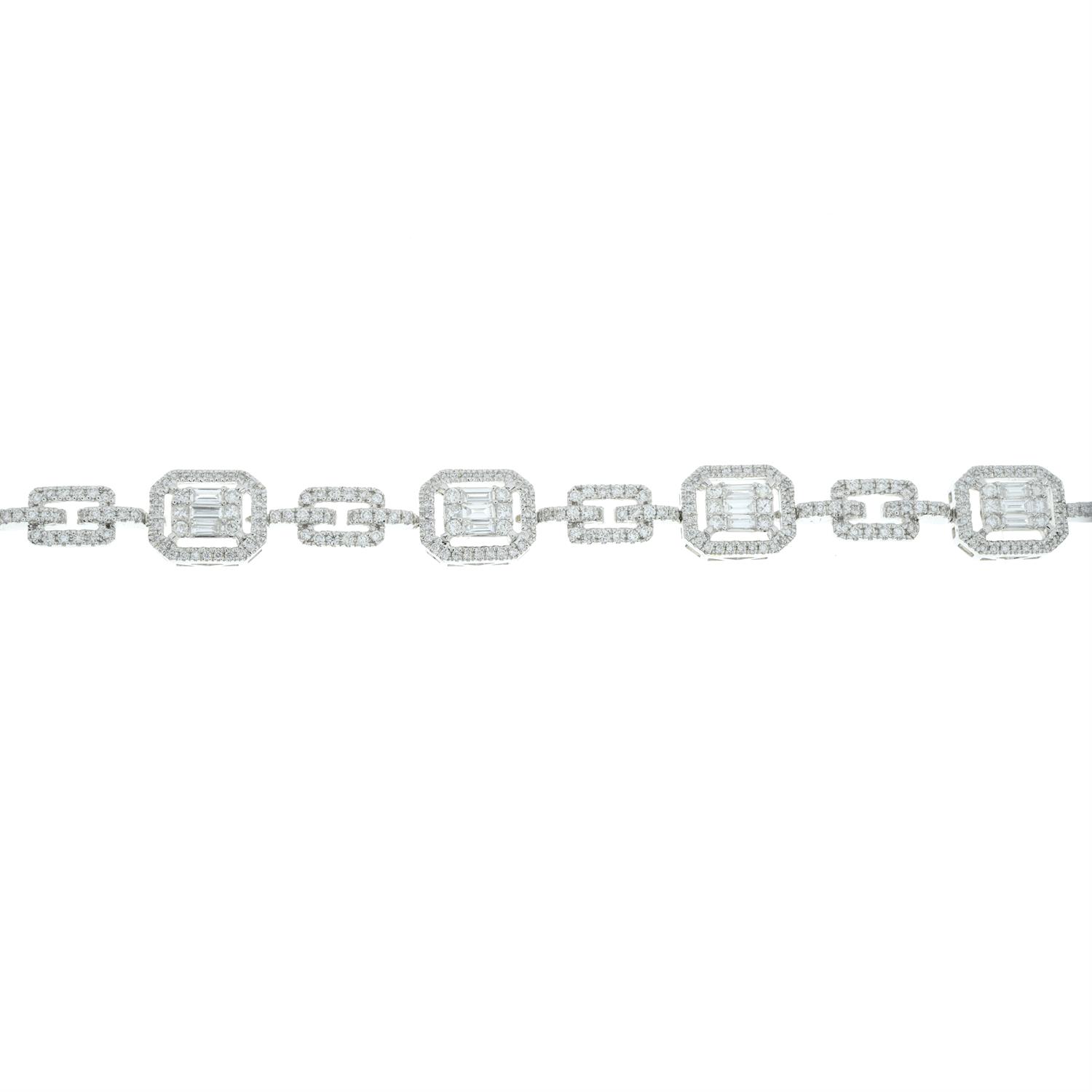 18ct gold diamond bracelet - Image 3 of 4